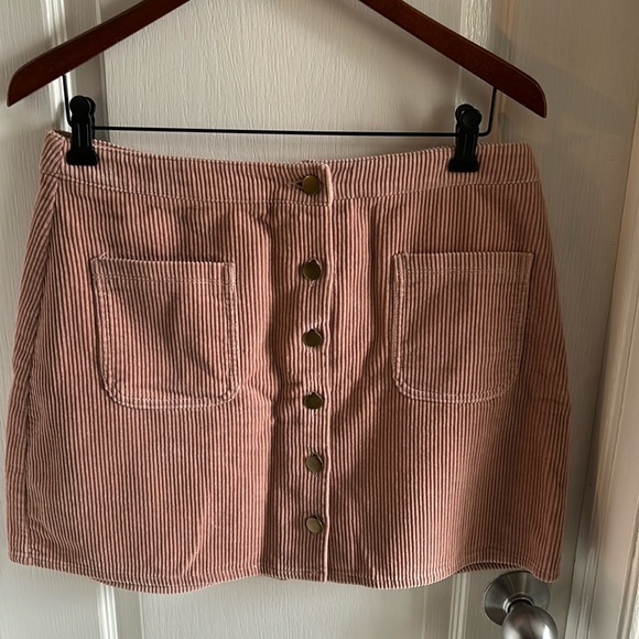 Twik Button Front Cordoroy Mini Skirt - - Picture 7 of 11